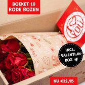 BloomGift | Bloemen | Rode Rozen | Valentijnsdag | 10 stelen | ca. 50cm | Origineel Valentijnscadeau