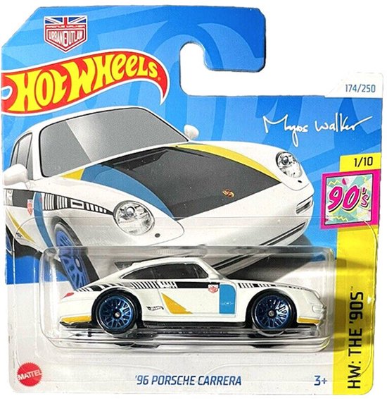 HOT WHEELS '96 PORSCHE CARRERA MAGNUS WALKER DESINGNER WHITE 174