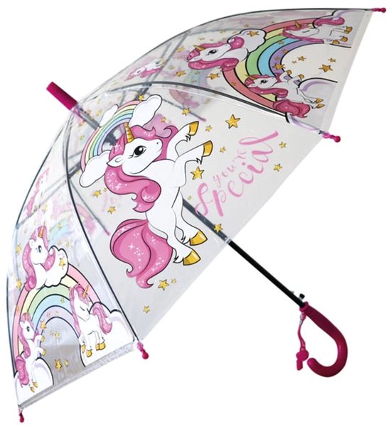 Best Choice | Parapluie Licorne | Licorne | plastique transparent |