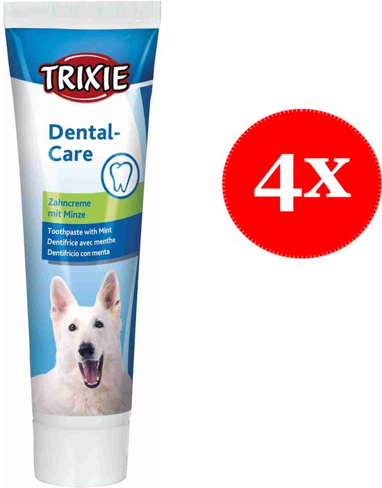 Trixie tandpasta met muntsmaak - 4 x 100 gram