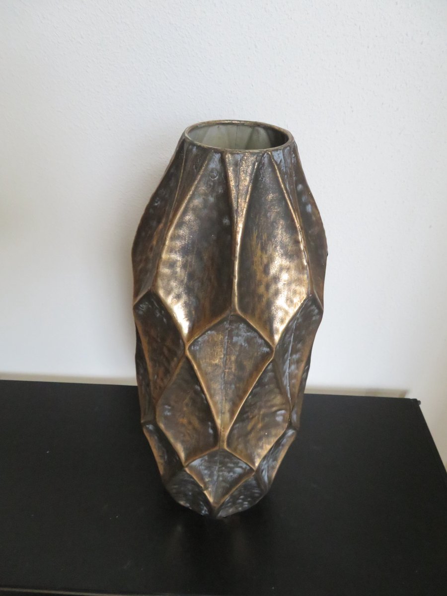 Metalen vaas - Antiek koper - 45,5 cm hoog