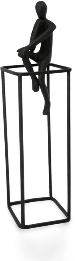 Dulaire Figurine Lecture Humaine Zwart 30 cm