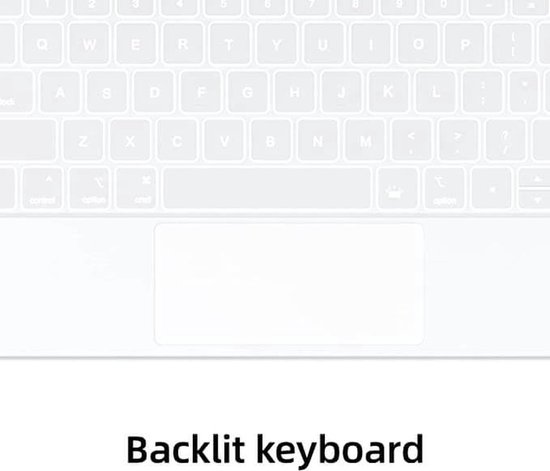 Étui pour clavier iPad adapté à Apple iPad Pro 11 pouces (2024) - Étui pour clavier magnétique Bluetooth - Clavier pour tablette - Étui pour tablette - avec pavé tactile, souris et Siècle des Lumières - QWERTY - Wit