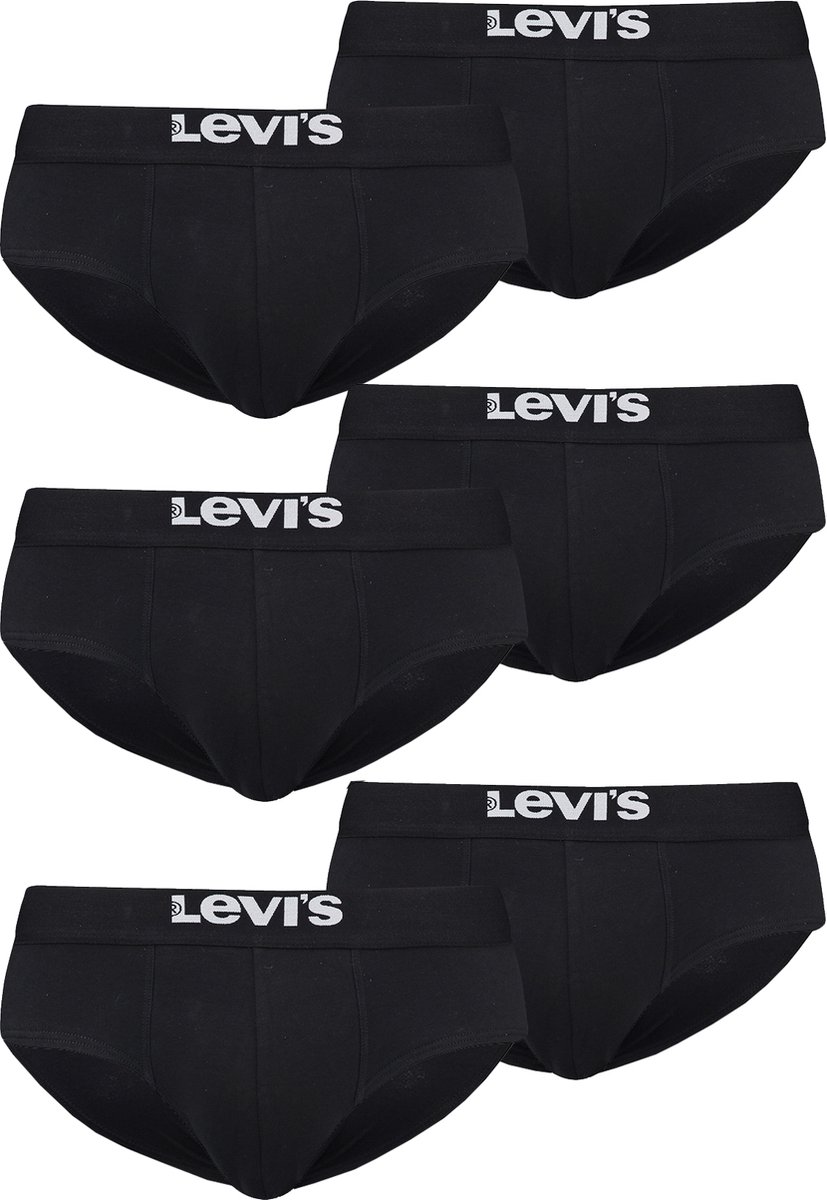 BOXERS 6-pack Levi's effen basis herenslips, gemaakt van biologisch katoen