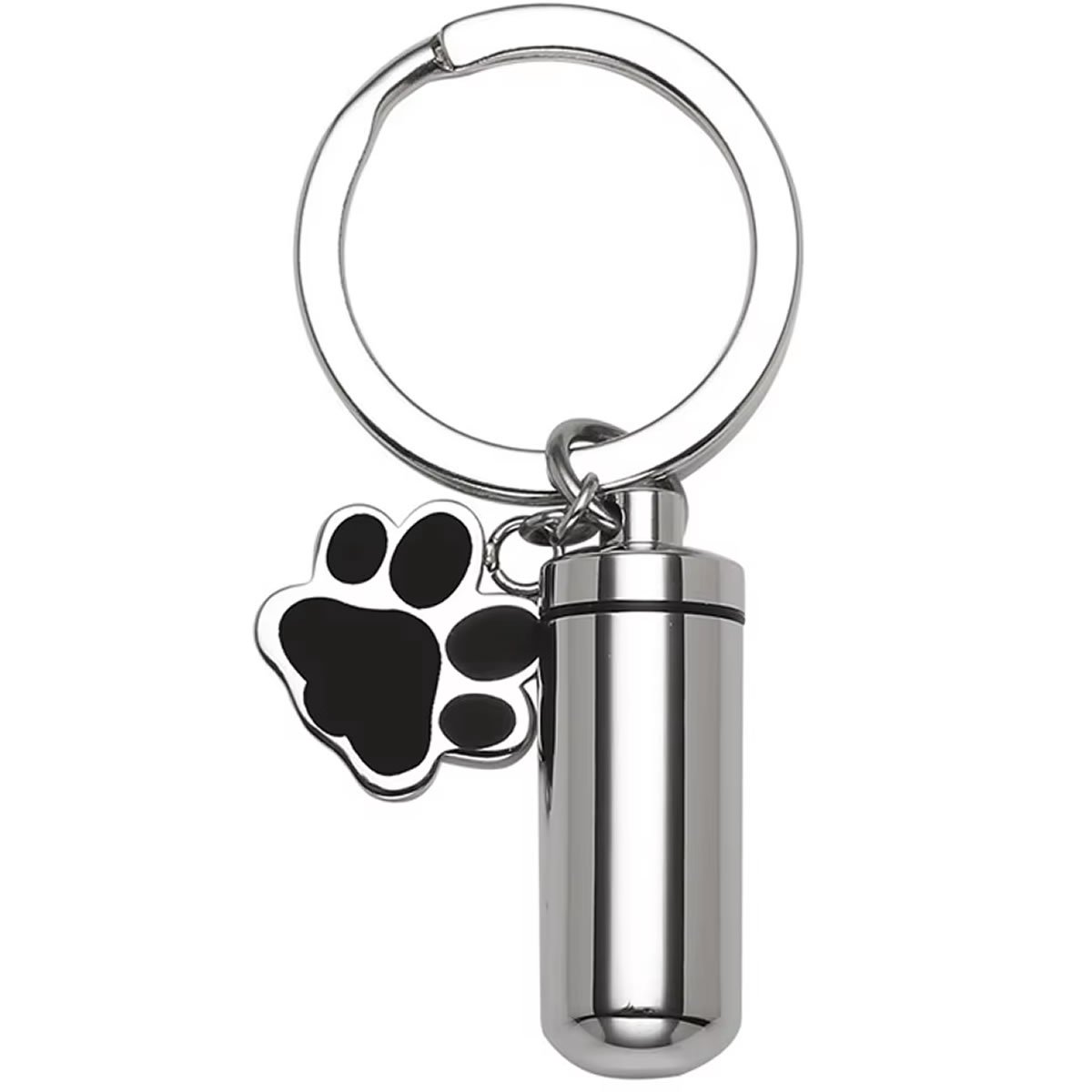 Ashanger - Urn - Huisdier- Hond -Sleutelhanger met hanger en cylinder - Stainless Steel