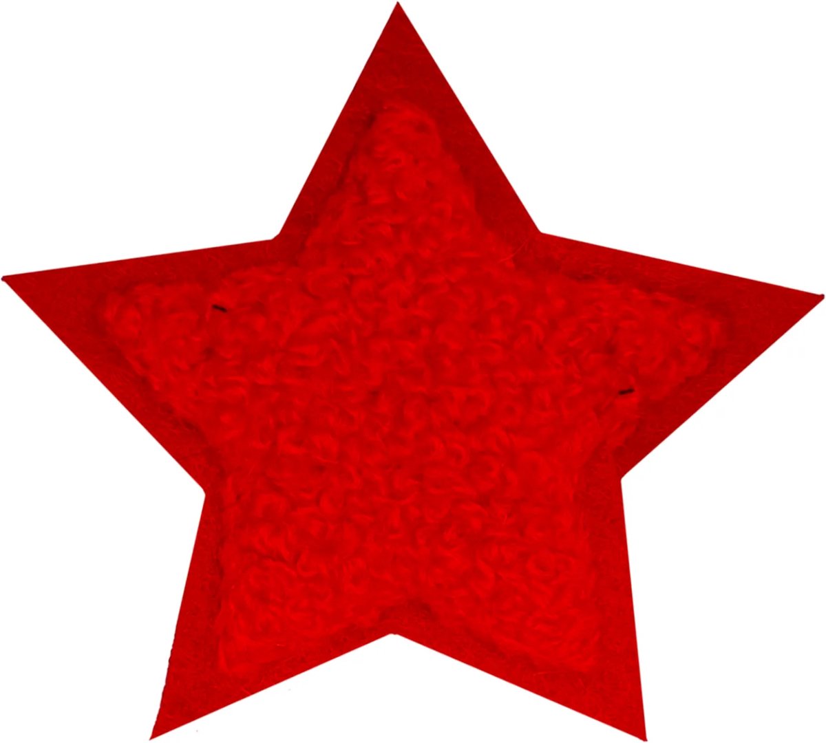 Oeteldonk embleem - Chenille - Ster rood