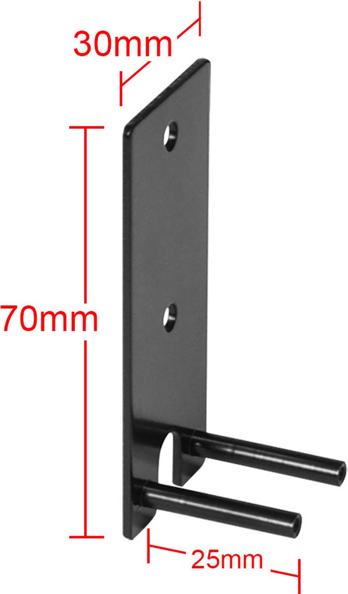 2 stuks - muurbeugel voor luidsprekers - Universele - 70*30*25mm - luidspreker muurbeugel set voor luidsprekers - zwart - Metaal — afbeelding 2