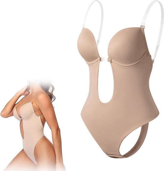 Onzichtbare shapers dames vormende body shapewear - rugvrij open kruis bodysuit - vrouwen plongen backless body shaper beha - shapewear ondergoed bodysuit voor party nacht - content nodig