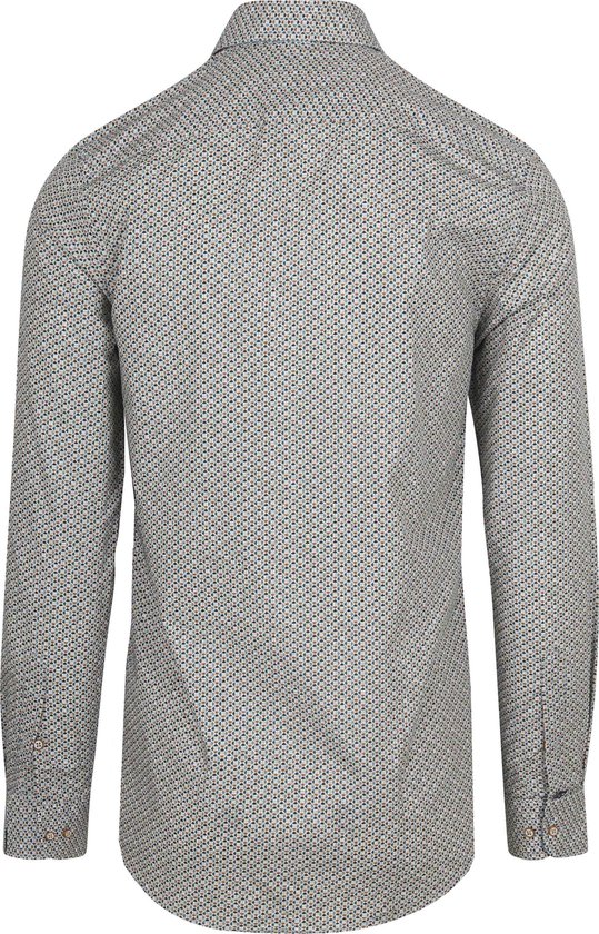 Chemise imprimée Blauw - Taille L - Homme - Chemises décontractées