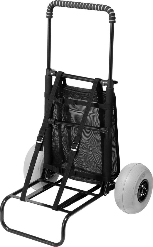 VEVOR Strandwagen Handkar Zandwagen, Strandwagen 74,84 Kg Laadvermogen, Opvouwbare Zandwagen van Staal 69 tot 114 Cm In Hoogte Verstelbaar, Robuuste Wagen voor op Het Strand — afbeelding 2