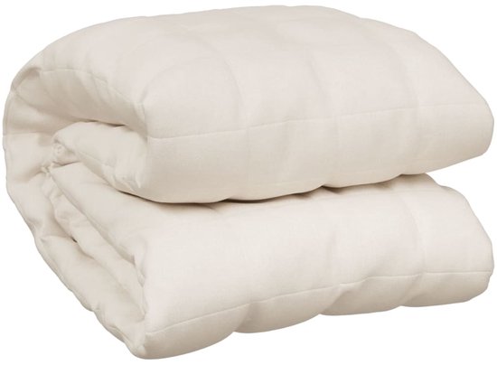 vidaXL Couverture lestée 220x230 cm - 15 kg Couverture lestée - Weighted Blanket - Sensation de pression - Relaxation - Beter sommeil - Réduction du stress - Relaxation