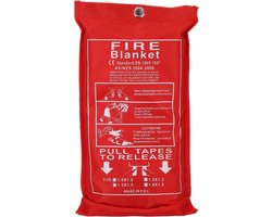 Blusdeken 100x100 cm | Branddeken keuken | Blusdeken vetbrand | Branddeken auto | Blusdeken camper | Brandveiligheid thuis | Branddeken met ophangoog | Blusdeken softbag | Glasvezel blusdeken | Brandpreventie | EU-normering 1869:2019