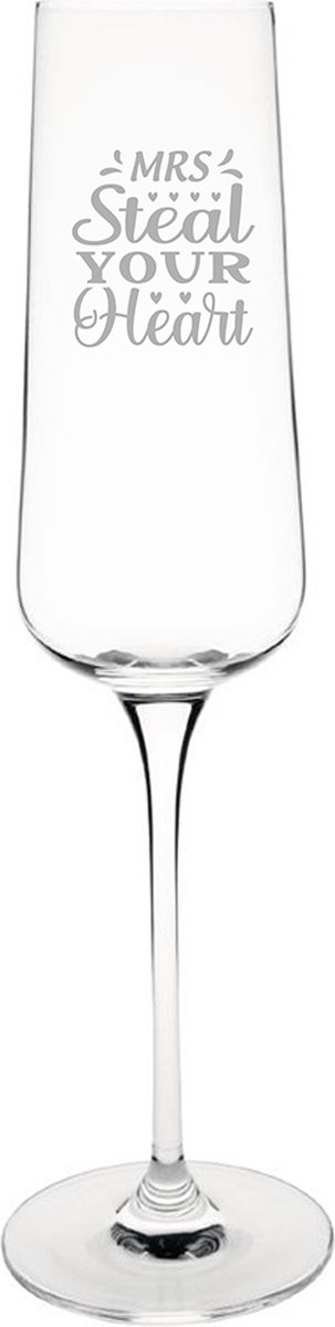 Gegraveerde Champagneglas 27cl Mrs. Steal your heart