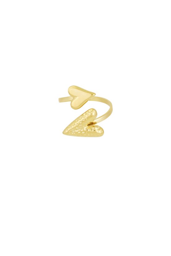 Ring Dual Coeur - Couleur Or