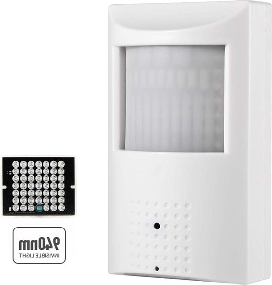 3MP PIR IP PoE Camera met Audio - Indoor Security Camera met 940nm IR Night Vision - P2P Remote View en Motion Detection - 37mm Pinhole Lens (80° FOV)