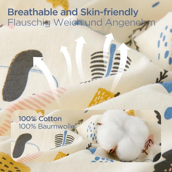 Winter Slaapzak 35 TOG 100% Katoen Pasgeboren Warme Slaapzak met Afneembare Mouwen - Baby Draagbare Deken voor Baby Peuters 18-36 maanden - Panda van Sweety Fox — afbeelding 2