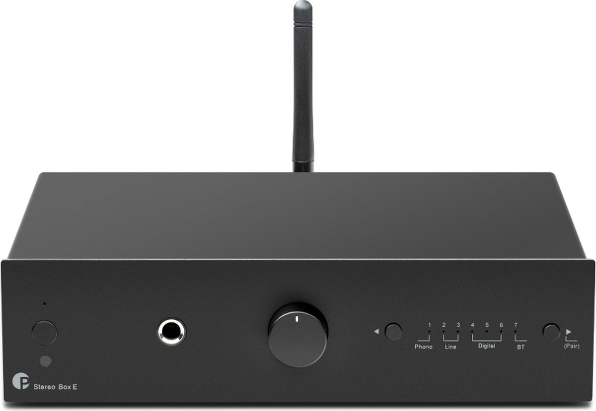 Pro-Ject True Hifi Stereo Set E Phono - Platenspeler - Stereo Versterker - Twee Boekenplank Speakers - Zwart/Zwart/Zwart thumbnail 3