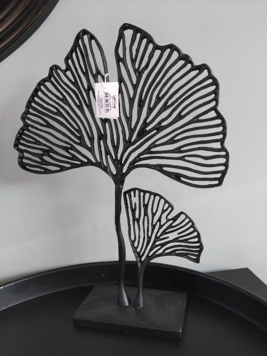 Ornament ON Base Leaf Zwart 36 x 48 cm Light & Living