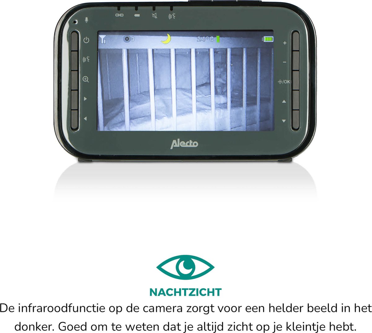Commaxx DVM200MBK Babyfoon met Camera - Op Afstand - afbeelding 3