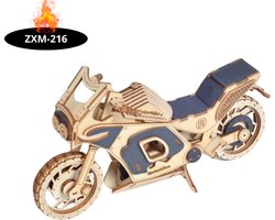 Livano Bouwpakket Hout - Kinderen - Volwassenen - Bouwpakketten Volwassenen - Boot - Houten Puzzel - 3D - Motorfiets