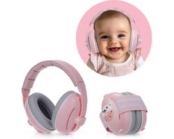 foto van Tobi’s House Gehoorbescherming Baby – Premium Gehoorbescherming Kinderen – Oorbeschermers Baby - Koptelefoon Baby – 25 dB Bescherming – Verstelbaar – Roze