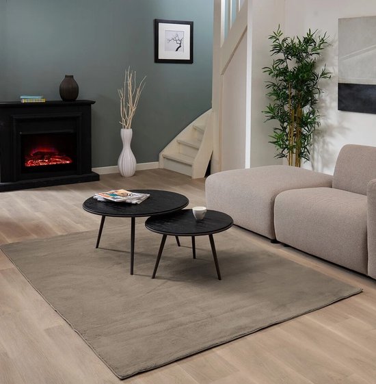 Tapis lavable Flycarpets - Malaga Taupe 160 X 220 CM