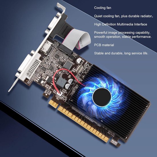 PLACA DE VIDEO BRX GEFORCE GT 610 2GB DDR3 64 BITS HDMI/VGA/DVI