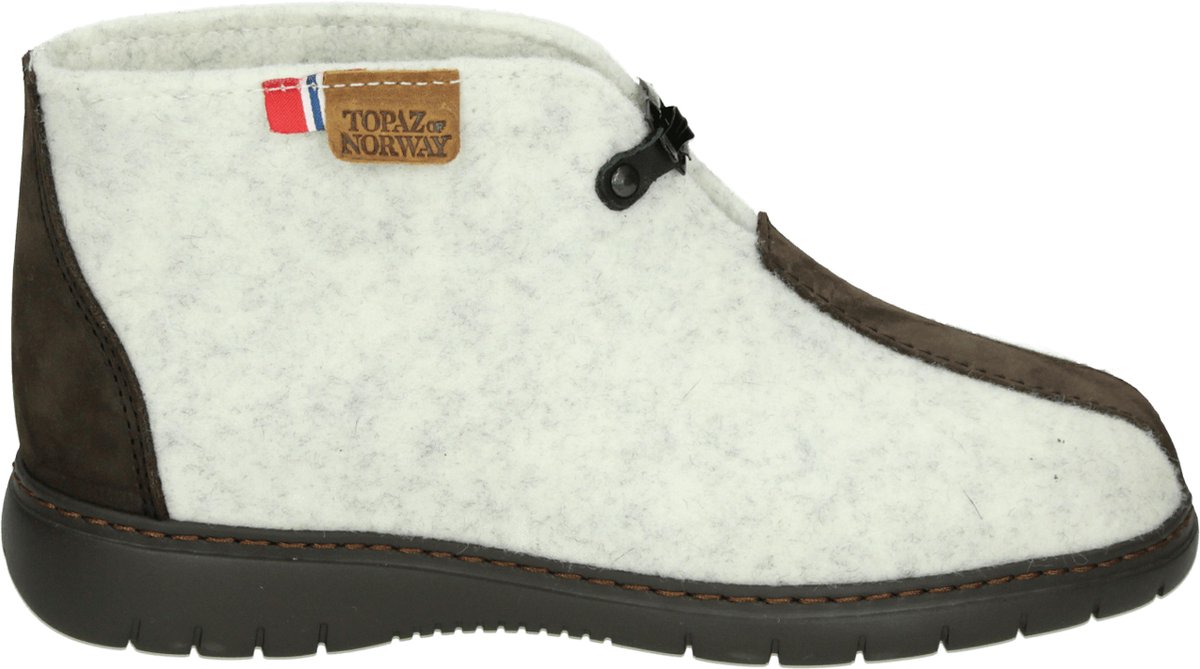 Topaz of Norway LUNDE WOOL - Dames pantoffelsHeren pantoffels - Kleur: Grijs - Maat: 40
