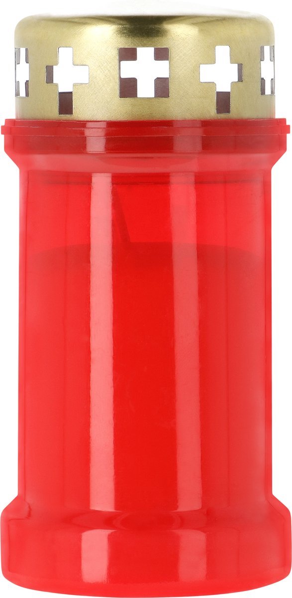Grafkaarsen rood rouwlichten herdenkingslichten 10cm H18cm 4 st