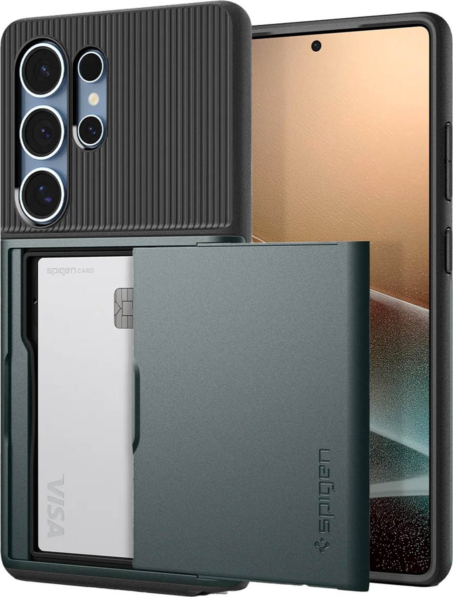 Spigen Slim Armor CS Backcover geschikt voor Samsung Galaxy S25 Ultra - Abyss Green