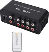 Audio Schakelaar - 4-poorts - 4x Tulp (rca) In Naar 1x Tulp (rca) Uit - Audio Switch - Vc576 Audio Schakelaar - 4-poorts - 4x Tulp (rca) In Naar 1x Tulp (rca) Uit - Audio Switch - Vc576