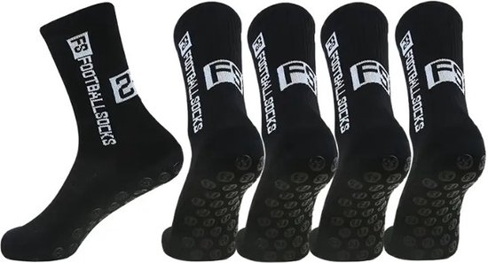 5-pack gripvoetbalsokken – Zwart