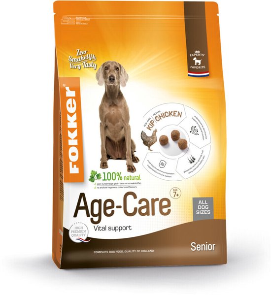 Fokker Age-Care Hondenvoer - 3 x 2,5 kg - Voordeelverpakking