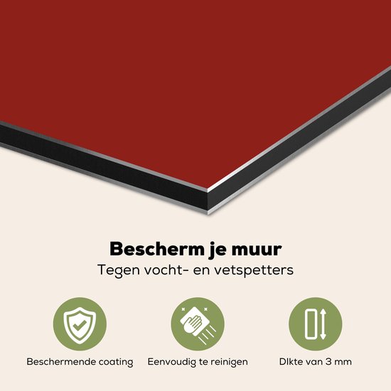 Crédence de Cuisinière en Aluminium 90x45 cm - Rouge - Citation - Amour - Écran Pare-éclaboussures pour Plaque de Cuisson - Protection Murale