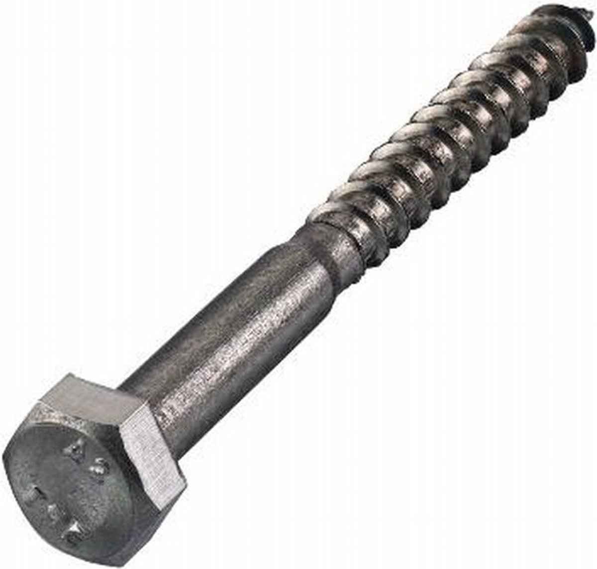 Houtdraadbout M6 x 80. lang. 40 stuks Houtfret. gebichromatiseerd. Ifix-Pro.