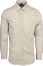Suitable Overhemd Print Beige - Maat XL - Heren - Casual Shirt