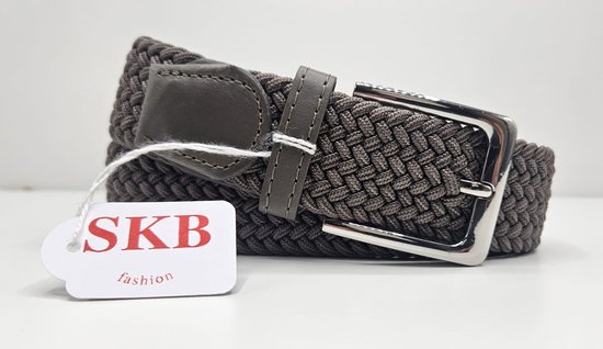 Ceinture élastique Ceinture extensible Ceinture tressée Ceinture tressée Ceinture élastique - unisexe - Couleur 1-Beige 2-Kaki 110 CM Offre pack de 2 de SKB Fashion