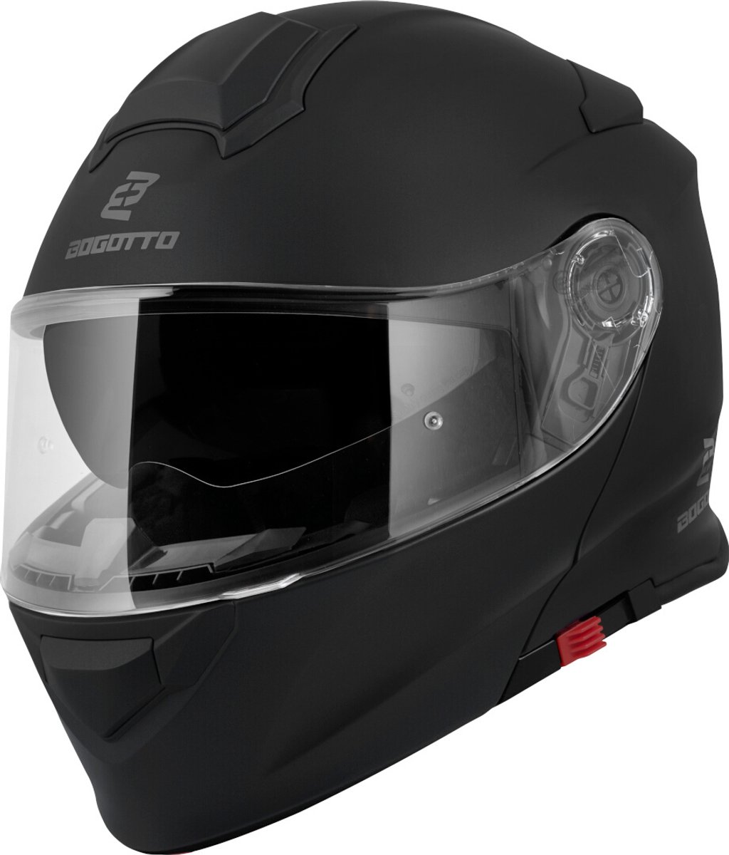 Bogotto H271 Solid Mat Zwart Systeemhelm - Helm