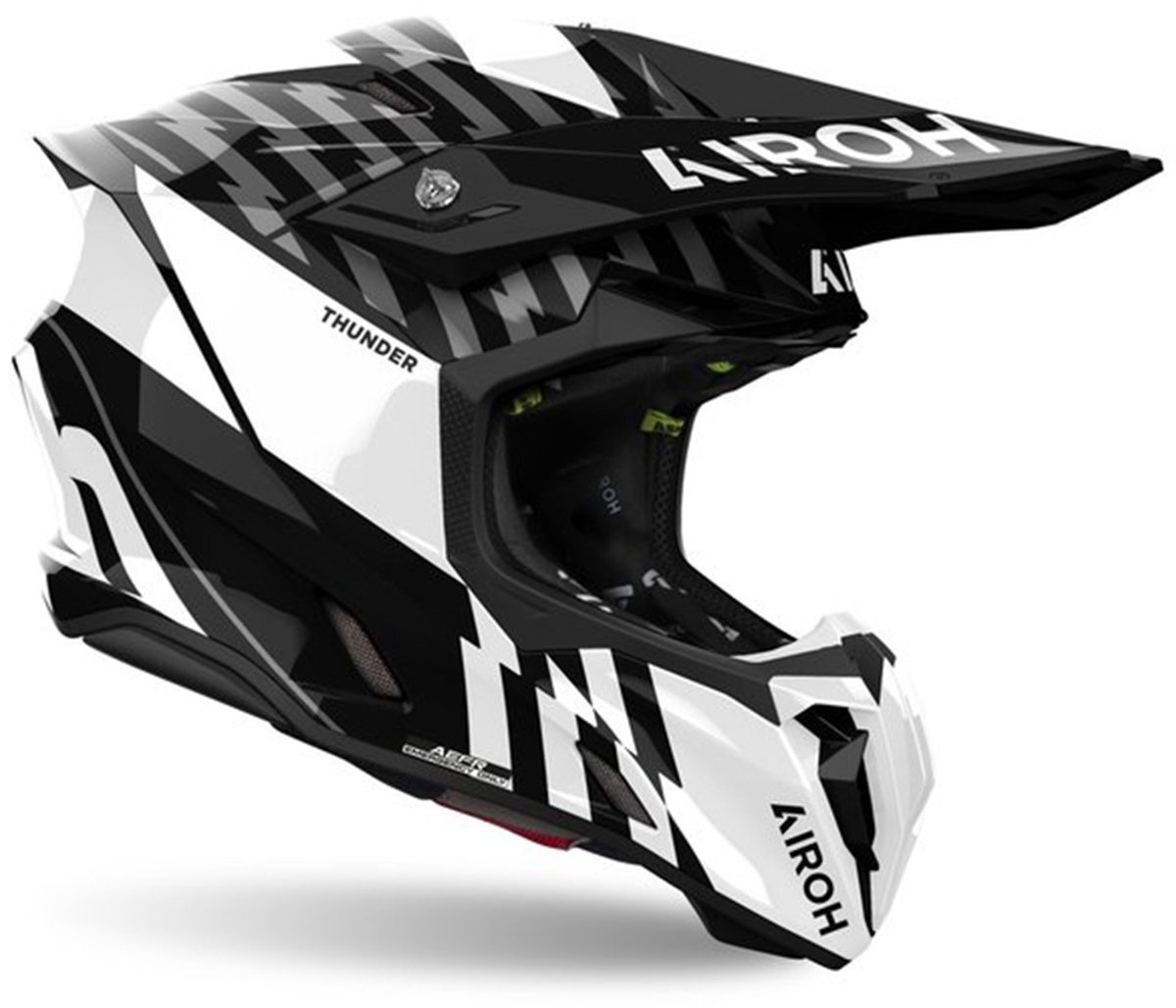 Airoh Twist 3.0 Thunder Black White 2XL - Maat 2XL - Helm