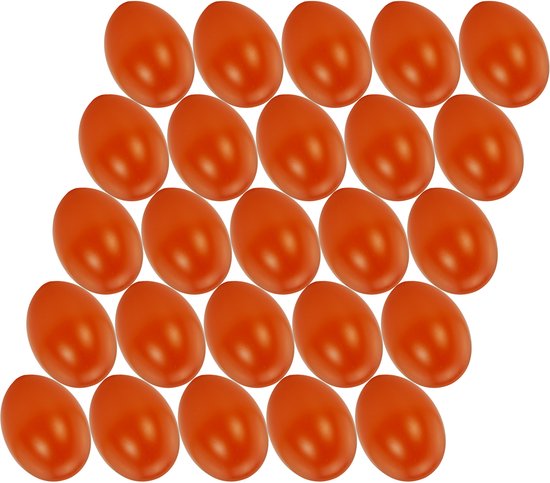 Hobby knutsel eieren - 50x - 6 cm - rood - kunststof - decoratie paaseieren