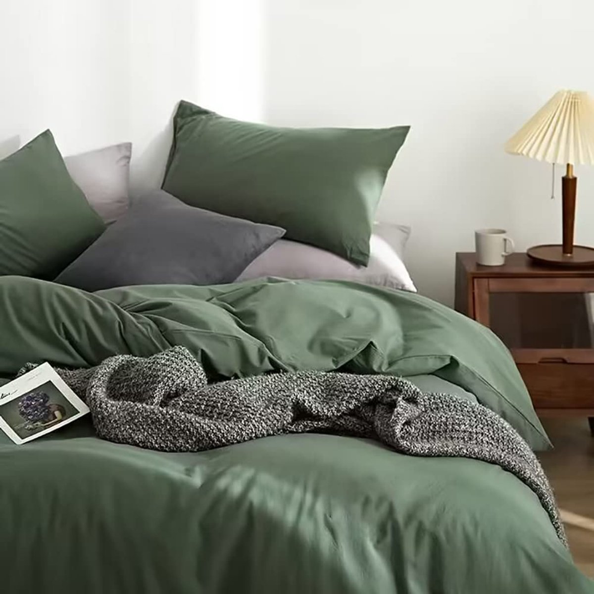 My Ninki ® Stijlvol en Comfortabel Beddengoedset van Microvezel met Ritssluiting in Groen