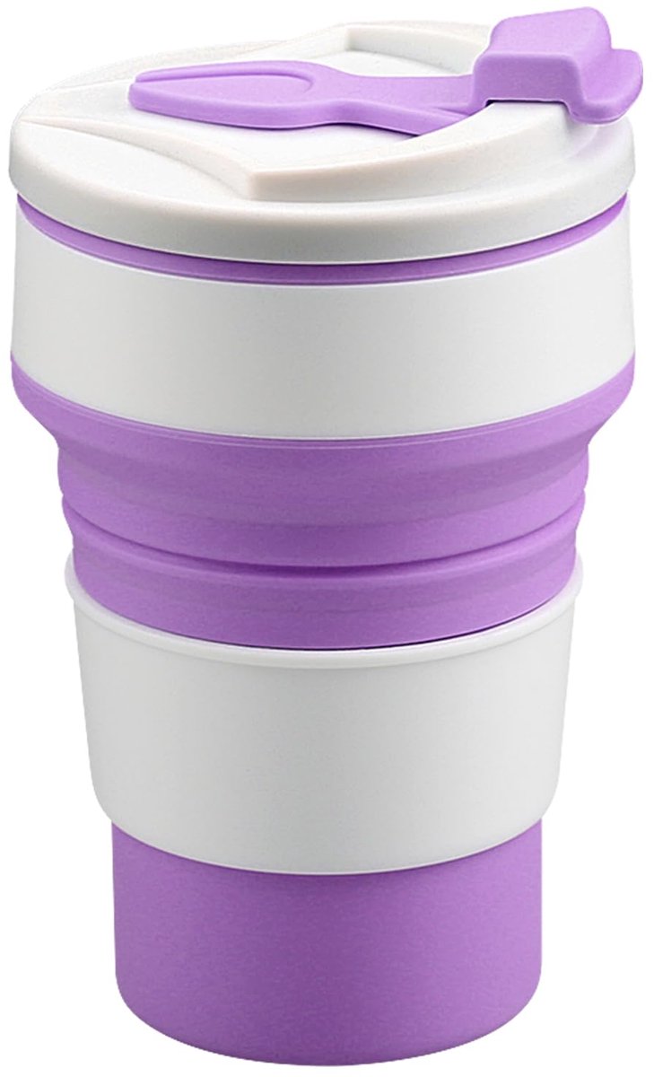 My Ninki ® Innovatieve Opvouwbare Silicone Reisbeker met Deksel voor Camping en Outdoor Avonturen