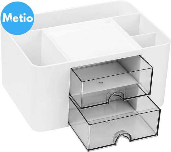 Supaway Opbergdoos voor zonnebrillen, acryl, transparante brillenstandaard, 2 stuks, 8 laden, stapelbaar, organizer, multifunctionele vitrine voor brillen, horloges, sieraden, cosmetica, accessoires