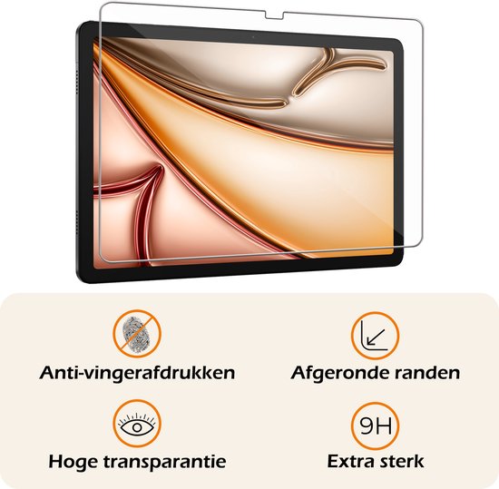 Étui pour iPad Air 2025 (11 pouces) Étui pour tablette à trois volets Étui avec protection d'écran - Étui pour iPad Air M3 (11 pouces) Étui à Hardcover - Bleu foncé