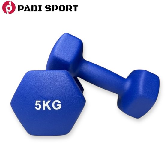 Padisport Dumbells 5kg - Dumbells - Gewichten - Dumbells 5kg - Gewichten 5 Kg - 5kg Dumbells – Blauw