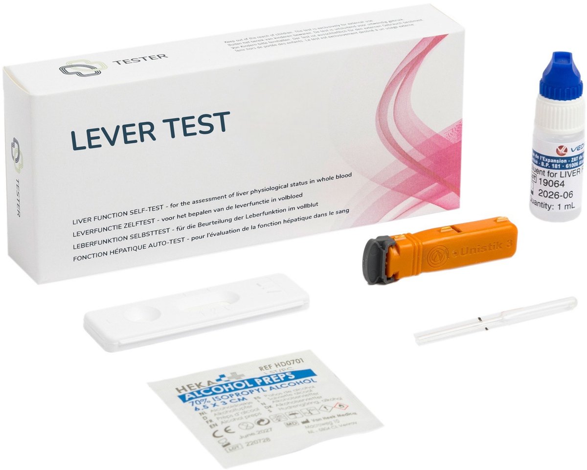 Goedkoopste Leverfunctie Test (ALT & AST) - Lever Test - Levertest - Zelftest - Thuistesten - The Tester