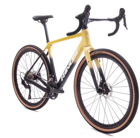 Rinos Sandman 4 - Gravel Fiets - Gravel Bike - carbonframe - GRX400 20 versnellingen - hydraulische schijfremmen - lichtgewicht - allround fiets voor elk terrein - Zwart Zand 52 van Rinos — afbeelding 3