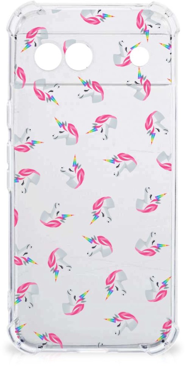 Doorzichtige Silicone Hoesje voor Google Pixel 8A Unicorns