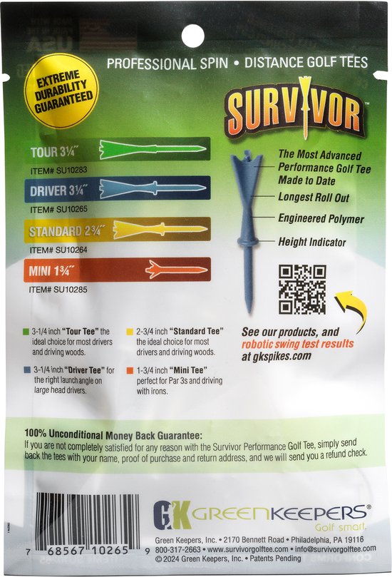 Golf Tee Survivor Driver 3 1/4" van Merkloos — afbeelding 2