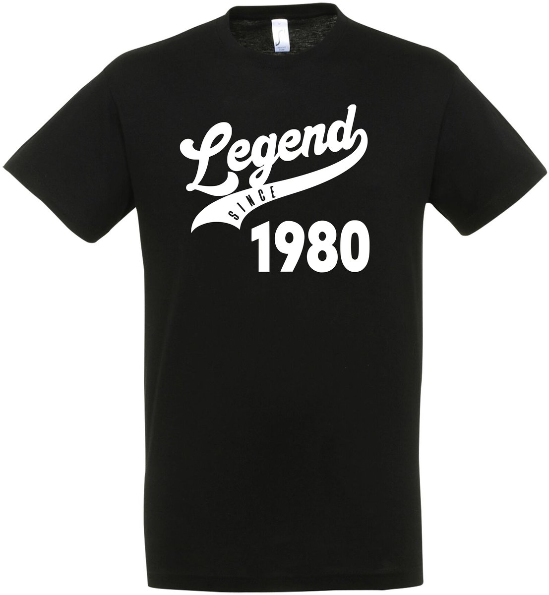Legend Since 1980 Wit T-shirt - Verjaardag en feest cadeau - Cadeau tip - 45 jaar cadeau - 45 jaar - T-shirt - 1980 - Heren - Vader Cadeau - Maat L
